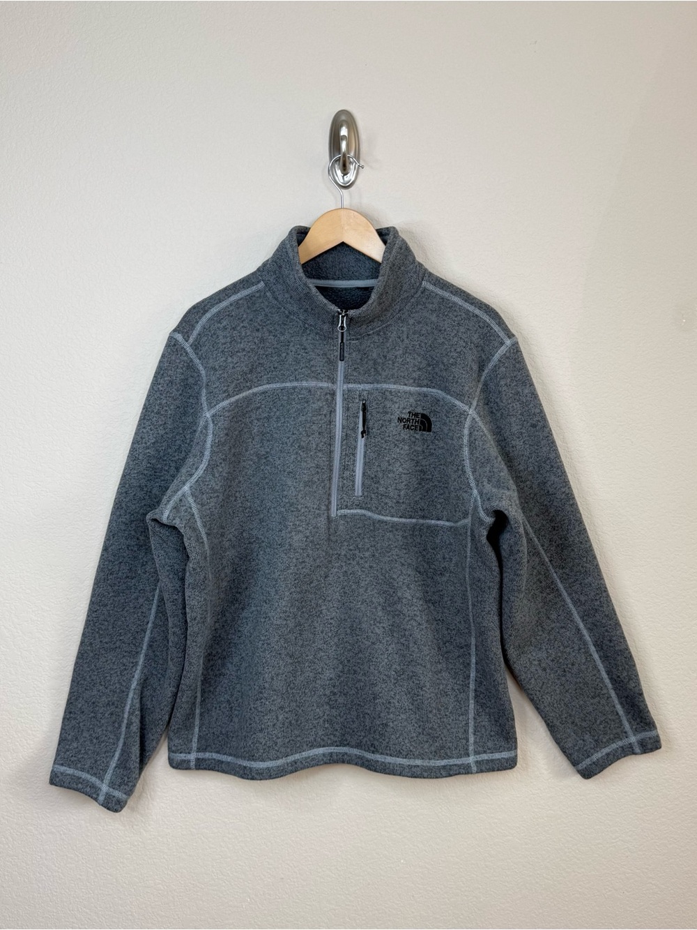 The North Face Leo Gordon Lyon Men’s Sz L 1/4 Zip Gray Fleece Outdoor Pullover